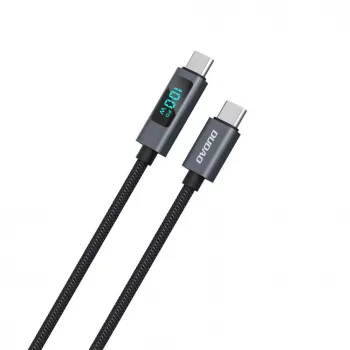Dudao L7C USB-C do USB-C 100W Kabel z Wyświetlaczem LED 1m - Czarny