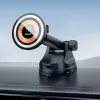 Dudao F12MAX+ Magnetyczny Bezprzewodowy Ładowarka Samochodowa Uchwyt 15W z MagSafe - Czarny