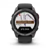 Garmin fenix 8 Pro 51 mm MicroLED Sapphire Carbon Grey DLC Titanium z czarnym/szarym Pebble paskiem silikonowym