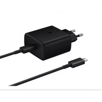 Samsung EP-TA845EBE + EP-DW767JBE 45W Travel Charger i kabel USB-C do USB-C Czarny (OOB Bulk)