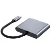 Tech-Protect V1 3in1 USB-C Hub Adapter - USB-A 3.0, USB-C PD 100W, HDMI 4K 30Hz - Grey