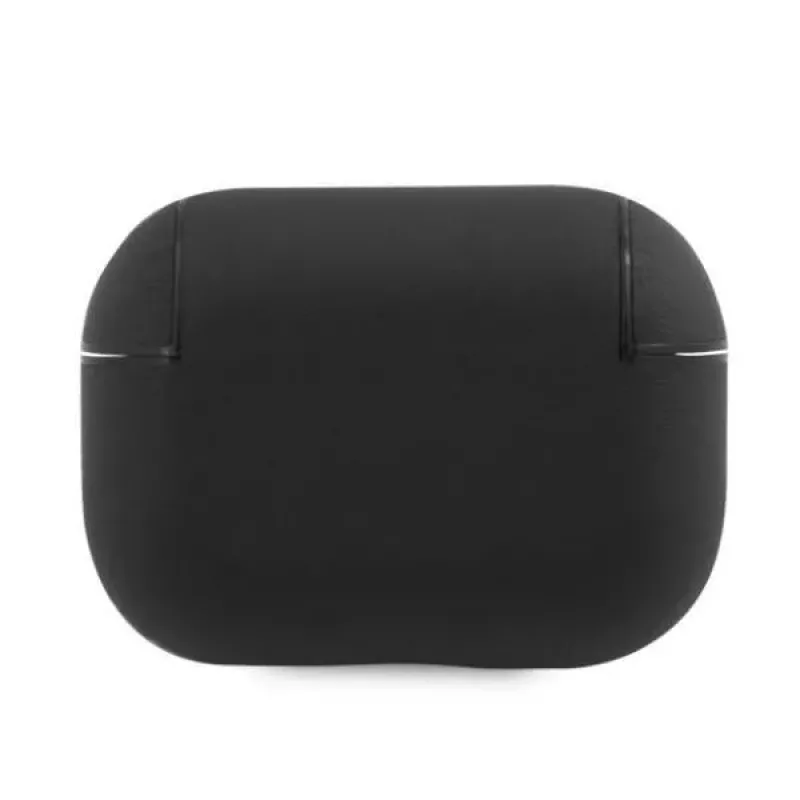 Etui BMW AirPods Pro ze skóry naturalnej srebrne logo czarne