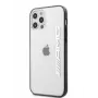 AMG Apple iPhone 12/12 Pro 6.1 cala Etui z metalicznymi czarnymi krawędziami przezroczyste