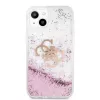Guess Etui iPhone 13 Mini Liquid Glitter Różowe Przezroczyste