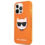Karl Lagerfeld Apple iPhone 13 Pro Fluo TPU Choupette Head Case Orange