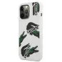 Lacoste Apple iPhone 13 Pro Liquid Silicone Allover Pattern Case White