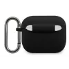 Lacoste Apple AirPods 3 Etui z Płynnego Silikonu Błyszczący Nadruk Logo Czarny