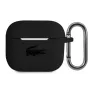 Lacoste Apple AirPods 3 Etui z Płynnego Silikonu Błyszczący Nadruk Logo Czarny