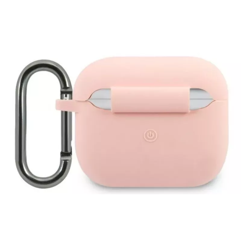 Lacoste Apple AirPods 3 Liquid Silicone Glossy Printing Logo Case Pink
