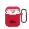 Lacoste Apple AirPods 1/2 Liquid Silicone Glossy Printing Logo Case Red