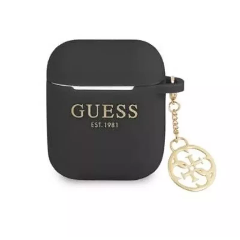 Guess Apple 4G Charms Silicone Case for AirPods 1/2 Black