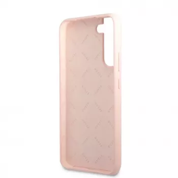 Guess Silicone Metal Logo Case do Samsung Galaxy S22 Plus - Różowy