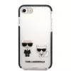 Karl Lagerfeld Apple iPhone 7/8/SE 2020/SE 2022 TPE Karl and Choupette Kryt Biały