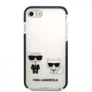 Karl Lagerfeld Apple iPhone 7/8/SE 2020/SE 2022 TPE Karl and Choupette Kryt Biały