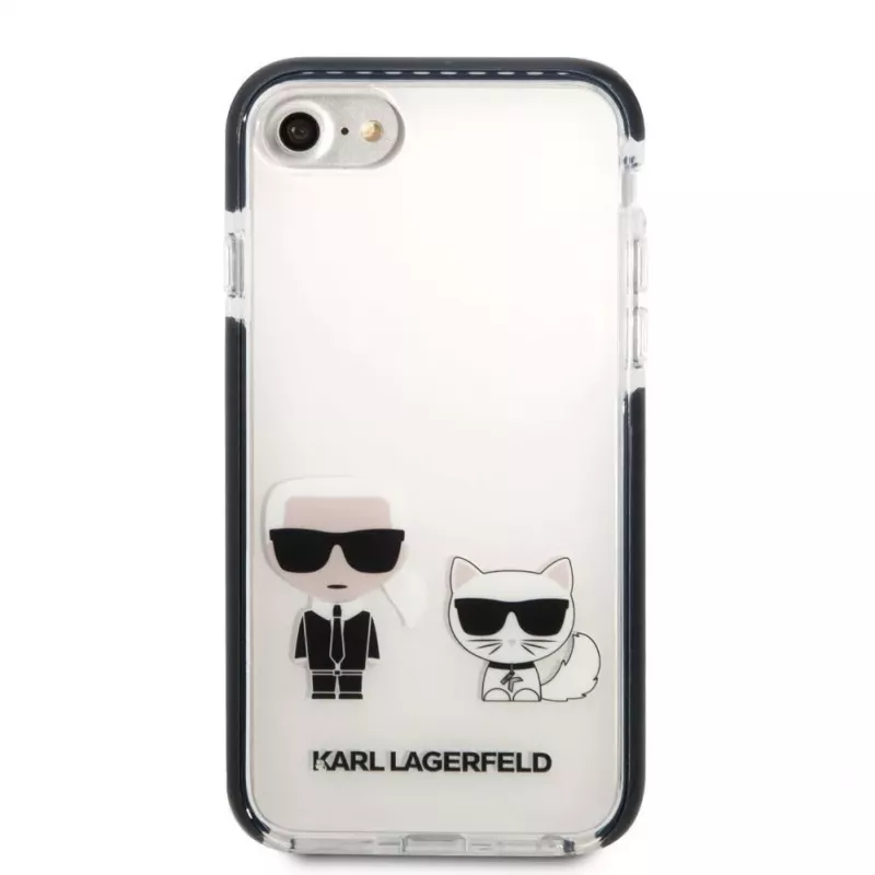 Karl Lagerfeld Apple iPhone 7/8/SE 2020/SE 2022 TPE Karl and Choupette Kryt Biały