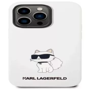 Karl Lagerfeld Apple iPhone 14 Pro Liquid Silicone Choupette NFT Case White
