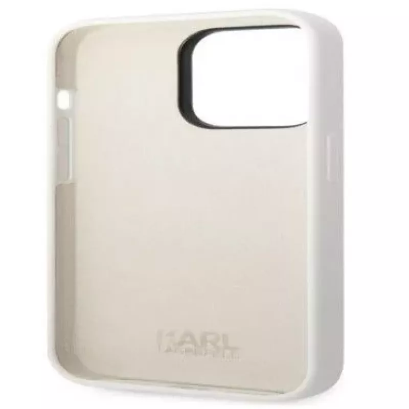 Karl Lagerfeld Apple iPhone 14 Pro Liquid Silicone Choupette NFT Case White