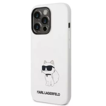 Karl Lagerfeld Apple iPhone 14 Pro Liquid Silicone Choupette NFT Case White