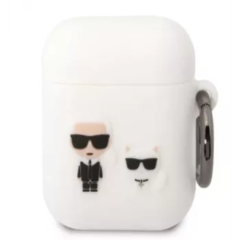 Karl Lagerfeld AirPods 1/2 Choupette Silicone Case White