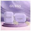 Guess Apple AirPods Pro Case Silicone Classic Logo Gold With 4G Charm Purple