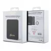 Guess Power Bank 5000mAh 15W MagSafe i ładowanie standardowe z metalowym logo w kolorze czarnym