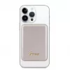 Guess Power Bank 5000mAh 15W MagSafe i ładowanie standardowe z metalowym logo Script Gold
