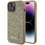 Guess Apple iPhone 15 HC PU Disco Script Metal Gold Back Cover