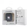 Etui Hello Kitty z płynnego silikonu z trójwymiarowym logo główki Kitty dla AirPods 1/2 Czarny