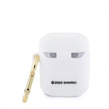 Hello Kitty HKA23DKHSH Silikonowe etui 3D z główką Kitty do Apple AirPods 1/2 - Biały