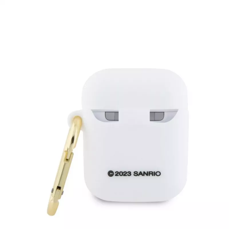 Hello Kitty HKA23DKHSH Silikonowe etui 3D z główką Kitty do Apple AirPods 1/2 - Biały