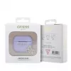 Guess Etui Silikonowe AirPods 3 Classic Logo Gold z Zawieszką 4G Fioletowy