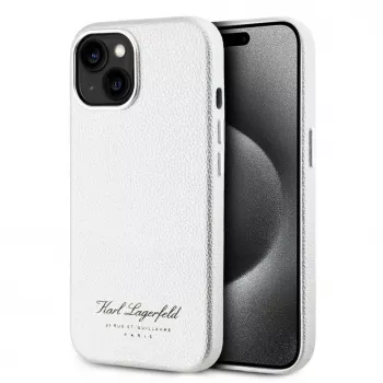 Karl Lagerfeld Grained PU Hotel RSG Case do iPhone 15 Szary