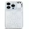 DKNY Apple iPhone 15 Pro 6.1 Hardcase Liquid Glitter Multilogo White
