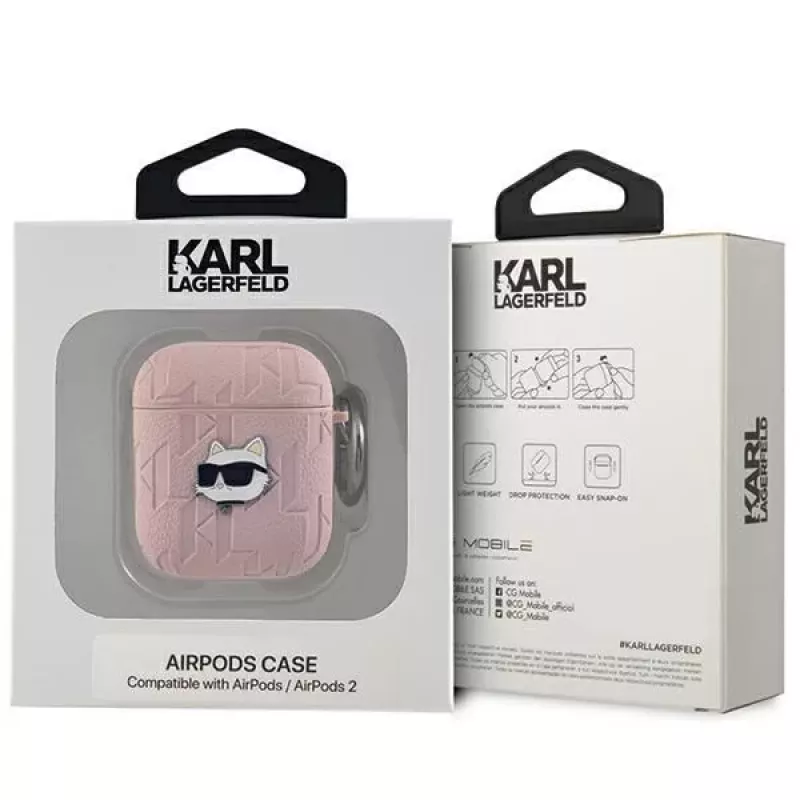 Karl Lagerfeld Ikonik Saffiano Back Cover do Apple iPhone 14 Pro Max - Różowy