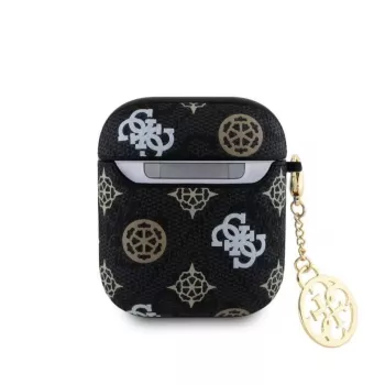 Guess Etui AirPods 1/2 PU 4G Peony Charm Case Black