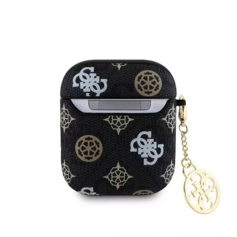 Guess Etui AirPods 1/2 PU 4G Peony Charm Case Black