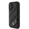 Karl Lagerfeld Hardcase do iPhone 16, Quilted Signature, czarny