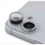 Guess Apple iPhone 16/16 Plus Stała Ochronna Soczewka z Brokatem Srebrny
