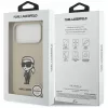 Karl Lagerfeld Apple iPhone 17 Pro Silicone Case with MagSafe - Brown (KL Sketch & Logo)