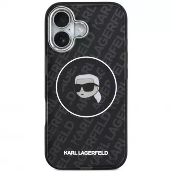 Karl Lagerfeld Apple iPhone 17 Silikonowe etui z MagSafe KL Head Logo Czarny