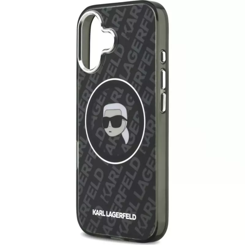 Karl Lagerfeld Apple iPhone 17 Silikonowe etui z MagSafe KL Head Logo Czarny