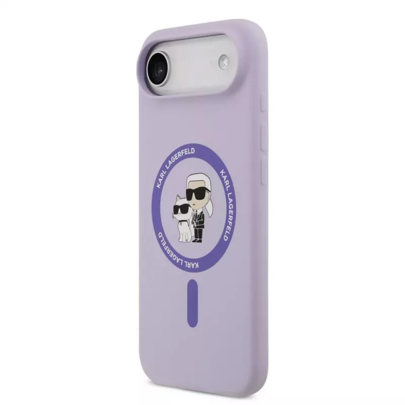 Karl Lagerfeld Apple iPhone Air Liquid Silicone Karl and Choupette MagSafe Case Purple