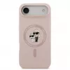 Karl Lagerfeld Apple iPhone 14 Pro Max Liquid Silicone Karl and Choupette MagSafe Case Pink