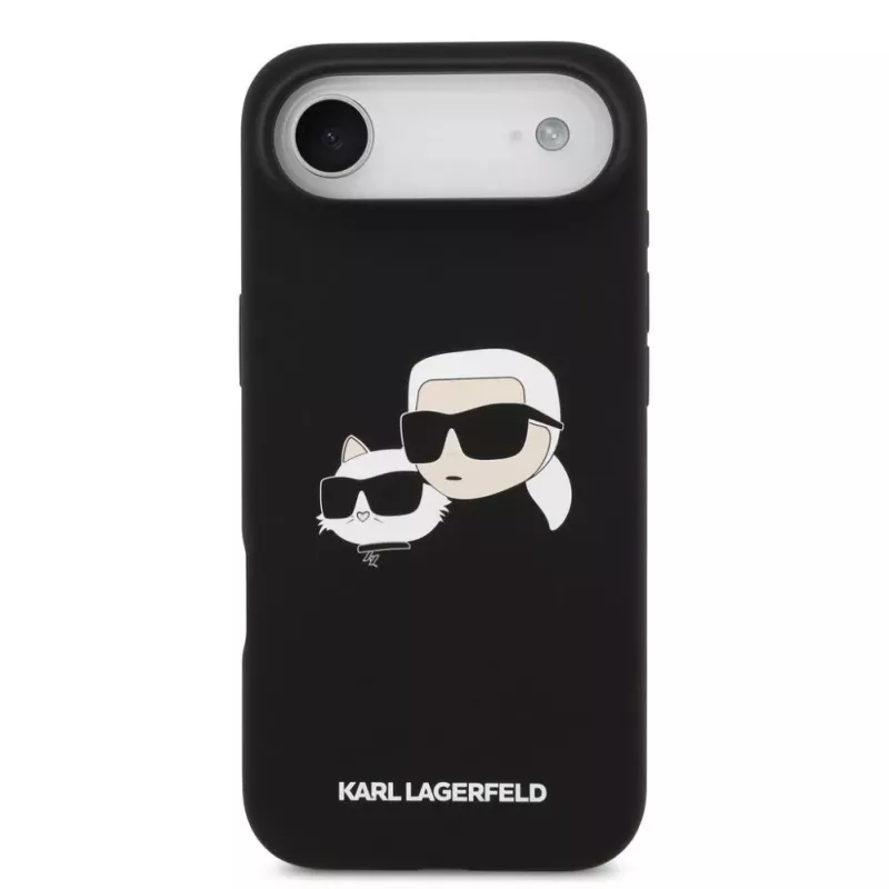 Karl Lagerfeld Apple iPhone Air Liquid Silicone Double Heads MagSafe Case Black