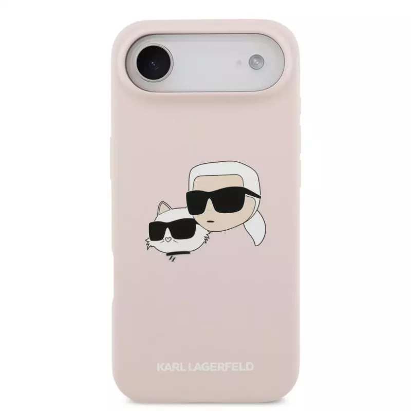 Karl Lagerfeld Apple iPhone Air Liquid Silicone Double Heads MagSafe Case Pink