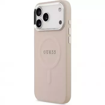 Guess Apple iPhone 17 Pro Max Silicone Case with MagSafe Classic Logo Pink