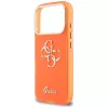 Guess IML 4G Script Metal Case do iPhone 15 Pro - Pomarańczowy