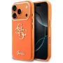 Guess IML 4G Script Metal Case do iPhone 15 Pro - Pomarańczowy