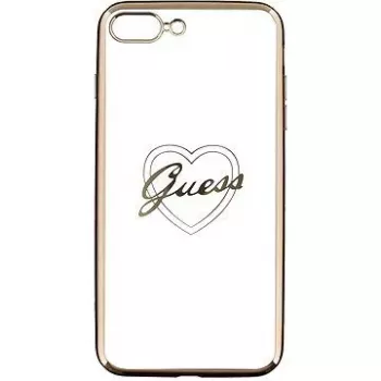 Guess Apple iPhone 7 Plus / 8 Plus Apple Heart TPU Case Gold