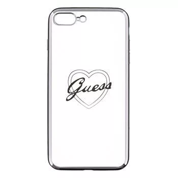 Guess Apple iPhone 7 Plus / 8 Plus Apple Heart TPU Case Silver